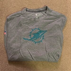 Men’s XXL Grey Miami Dolphins Long Sleeve T-Shirt